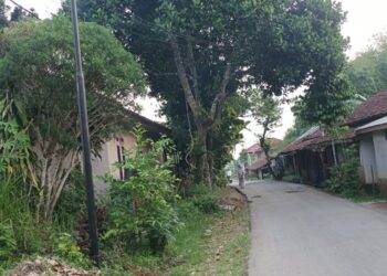Warga Resah, Tiang Internet di Lahan Pribadi Tanpa Ijin Diduga Arahan Kades