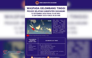 BPBD Sukabumi Ingatkan Warga Waspada Cuaca Ekstrem dan Gelombang Tinggi