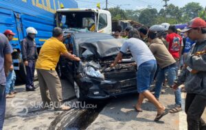 Rem Blong, Enam Kendaraan Terlibat Kecelakaan Beruntun di Pamuruyan Cibadak