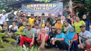 Forkopimcam Cibadak Gelar Karya Bakti Jumsih Peringati Hari Juang TNI AD 2025