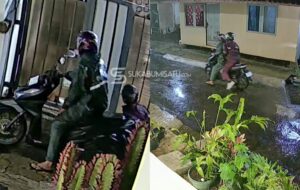 Kunci Pagar di Jebol, Motor CRF Jadi Target Aksi Maling Motor Yang Terekam CCTV di Cibadak