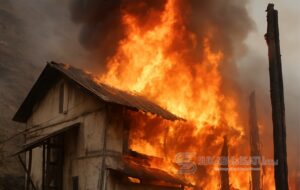 JERIT HISTERIS DI BANTAR KARET: Pabrik Tahu dan Rumah Milik Santi Ludes Dilalap si Jago Merah