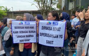 THR Disunat Lagi? Ribuan Buruh PT Muara Tunggal “Lumpuhkan” Cibadak, Tuntut Hak Sesuai UMK!