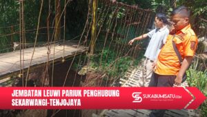 Pondasi Tergerus Luapan Sungai, Jembatan Leuwi Pariuk Penghubung Sekarwangi-Tenjojaya Terancam Putus