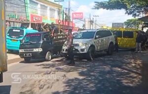 Gara-gara Hindari Motor, Kolmini Bogoran Adu Banteng dengan Pajero di Jalur Sukabumi-Bogor