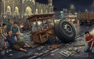 TRAGIS! Truk ‘Nakal’ Kembali Makan Korban di Cibadak, Dua Pedagang Kopi Terkapar Dihantam Ban Lepas