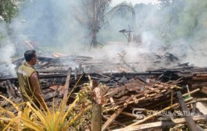 Satu Rumah Panggung di Ciracap Sukabumi Ludes Terbakar, Pemilik Sedang di Kebun