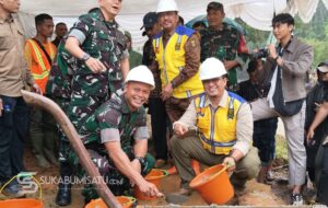 Kawal Program Presiden, Kadis Perkim Sukabumi Dampingi Danrem 061/SK Groundbreaking Jembatan Perintis Garuda