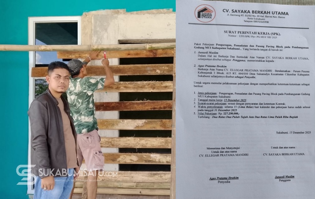 Gedung MUI Sukabumi ‘Digembok’ Kontraktor! Saling Lempar Tanggung Jawab, Utang Ratusan Juta Belum Dibayar