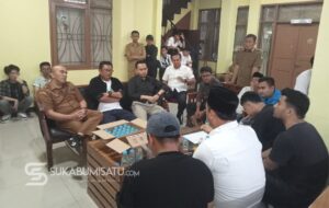 Protes Hibah Sepihak, Massa KNPI Kubu Tantan ‘Gedor’ Kantor Dispora Kota Sukabumi