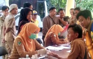 Jaga Kebugaran Pegawai, Disperkim Kabupaten Sukabumi Gelar Cek Kesehatan Gratis