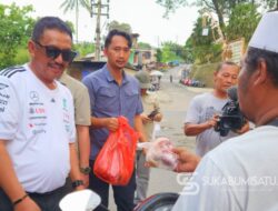 Geger! Ribuan Kantong Daging Kurban Turun di Parungkuda, Warga Susukan Mewek Kedatangan Bupati