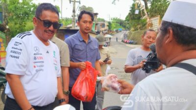 Geger! Ribuan Kantong Daging Kurban Turun di Parungkuda, Warga Susukan Mewek Kedatangan Bupati