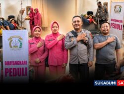 Momentum HUT Bhayangkara ke 80, Ketua Bhayangkari Polsek Cibadak Jenguk Putra Pak Endar di RS DKH