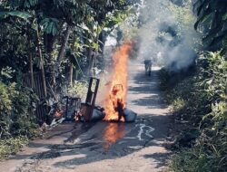 Motor Pedagang Tahu dan Tempe Terbakar di Ciambar, Diduga Akibat Korsleting Listrik