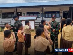 Prajurit Yonarmed 13 Sukabumi Gembleng Wawasan Kebangsaan Murid SD di Perbatasan RI-Malaysia