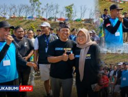 Semarak HUT ke-81 RI, Ratusan Warga Kebon Randu Cibadak Jajal Rute Terjal Jalan Sehat ke Bukit Panenjoan