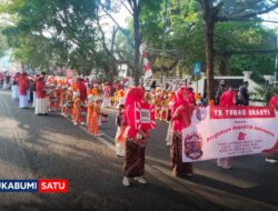 Semarak HUT RI ke-81, TK Tunas Bhakti Palabuhanratu Tampil Paling Depan dalam Karnaval Kabupaten Sukabumi