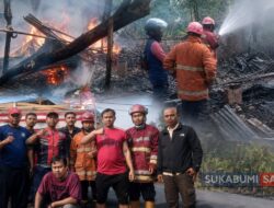 Bakar Sampah Berujung Petaka, Saung di Tenjo Ayu Cicurug Terbakar
