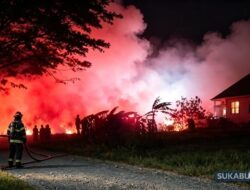 Kebakaran Lahan Kosong Bikin Warga Surade Panik, Diduga Akibat Ulah Tak Bertanggung Jawab