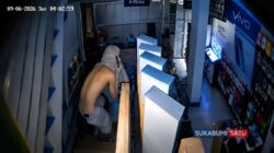 Maling Bobol Konter G-Tou Cell di Parungkuda, 11 HP Baru Raib, Pelaku Terekam CCTV