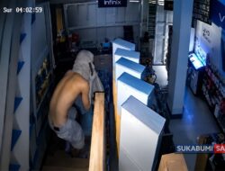 Maling Bobol Konter G-Tou Cell di Parungkuda, 11 HP Baru Raib, Pelaku Terekam CCTV