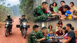 Wujud Kepedulian Humanis, Satgas Yonarmed 13/Nanggala Jemput Bola Layani Kesehatan Warga Perbatasan