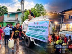 Krisis Air Bersih Mengancam Cicurug, 29.000 Liter Air Digelontorkan ke 4 Desa