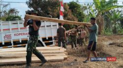 Satgas TMMD dan Warga Gotong Royong, Renovasi Masjid Al Barokah di Cikiara Kebun