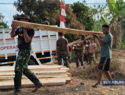 Satgas TMMD dan Warga Gotong Royong, Renovasi Masjid Al Barokah di Cikiara Kebun