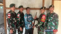 Edukasi Hukum Berbuah Hasil, Warga Perbatasan Serahkan Senjata Api Rakitan ke Satgas Pamtas Yonarmed 13/Nanggala