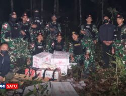 Satgas Pamtas Yonarmed 13/Nanggala Gagalkan Penyelundupan 20 Dus Miras Asal Malaysia